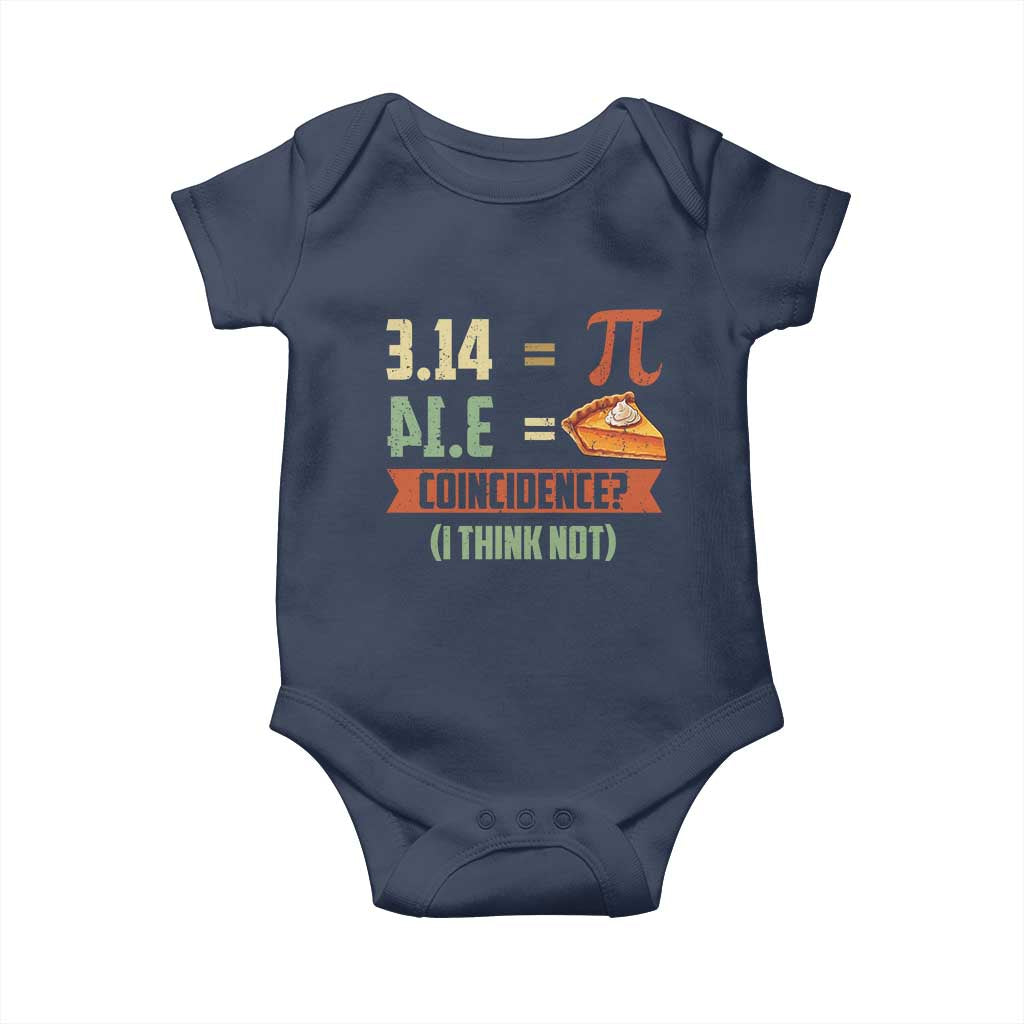 Funny Pi Day Baby Onesie Pi 3 14 Pie Coincidence Math Lover TS09 Navy Print Your Wear