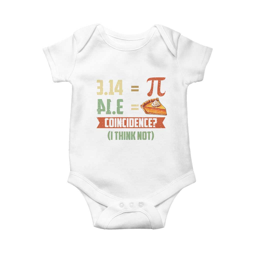 Funny Pi Day Baby Onesie Pi 3 14 Pie Coincidence Math Lover TS09 White Print Your Wear