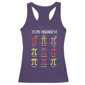 Funny Pi Day Racerback Tank Top Pi Menu Fruits Pie Math Lover TS09 Purple Print Your Wear