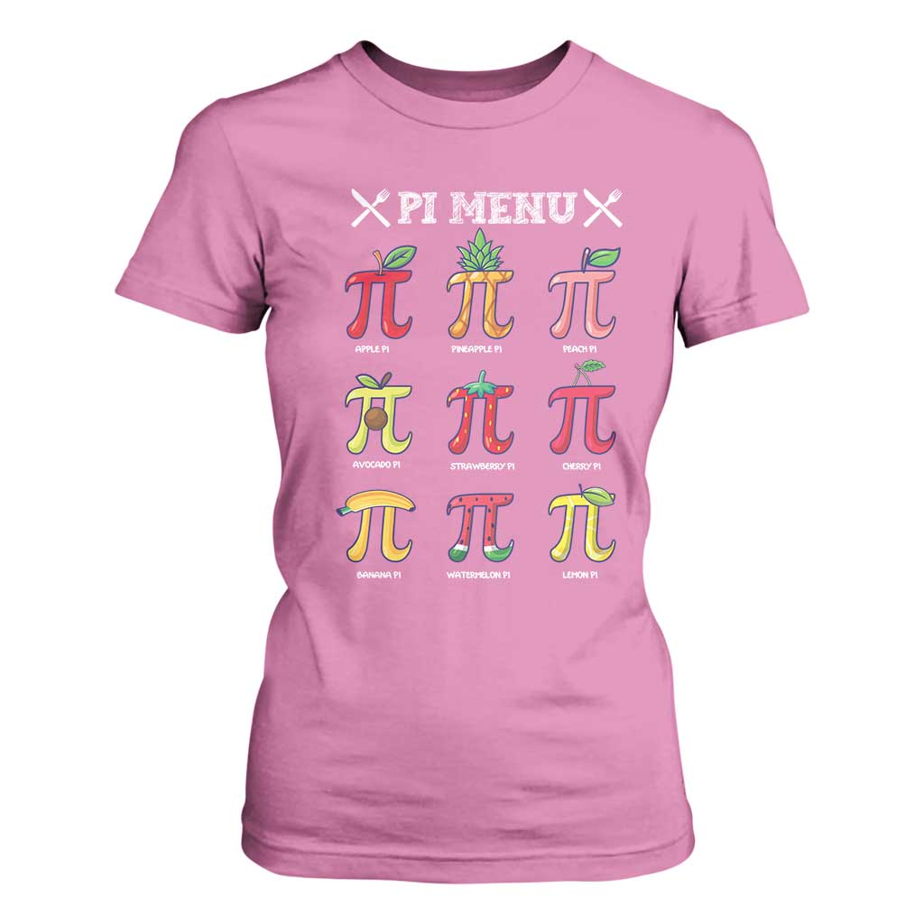 Funny Pi Day T Shirt For Women Pi Menu Fruits Pie Math Lover TS09 Azalea Print Your Wear