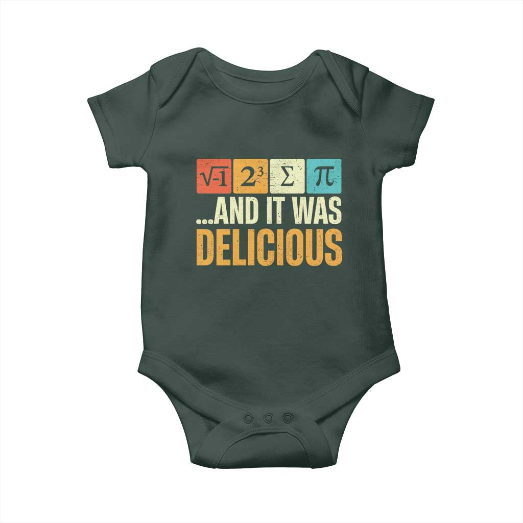 Funny Pi Day Baby Onesie I Ate Some Pie and It Was Delicious TS09 Print Your Wear