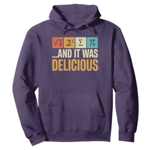 Funny Pi Day Hoodie I Ate Some Pie and It Was Delicious TS09 Purple Print Your Wear