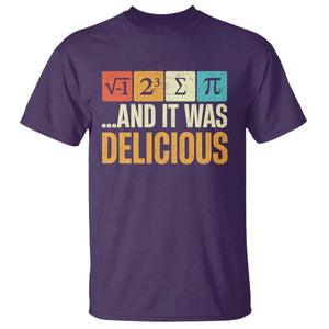 Funny Pi Day T Shirt I Ate Some Pie and It Was Delicious TS09 Purple Print Your Wear