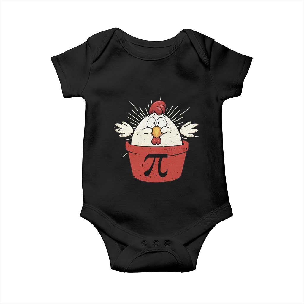 Funny Pi Day Baby Onesie Chicken Pot Pi Math Lover TS09 Black Print Your Wear