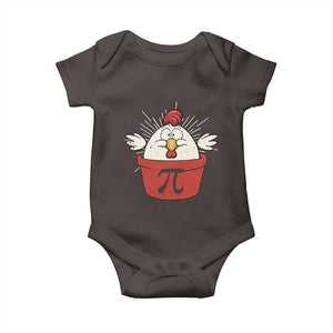 Funny Pi Day Baby Onesie Chicken Pot Pi Math Lover TS09 Dark Chocolate Print Your Wear