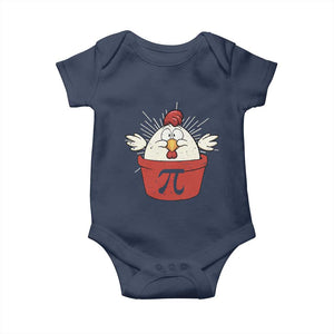 Funny Pi Day Baby Onesie Chicken Pot Pi Math Lover TS09 Navy Print Your Wear