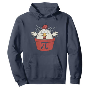 Funny Pi Day Hoodie Chicken Pot Pi Math Lover TS09 Navy Print Your Wear