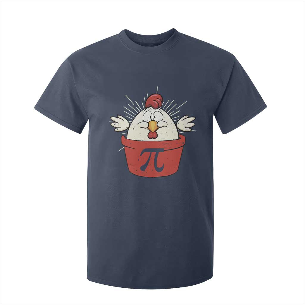 Funny Pi Day T Shirt For Kid Chicken Pot Pi Math Lover TS09 Navy Print Your Wear