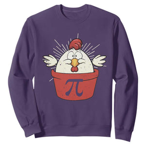 Funny Pi Day Sweatshirt Chicken Pot Pi Math Lover TS09 Purple Print Your Wear
