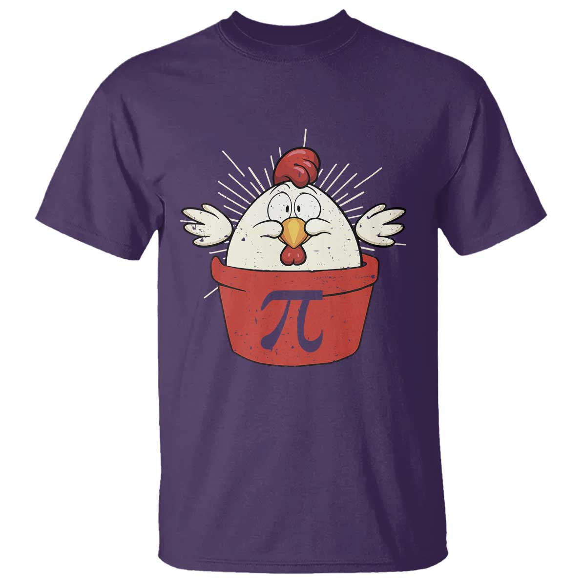 Funny Pi Day T Shirt Chicken Pot Pi Math Lover TS09 Purple Print Your Wear