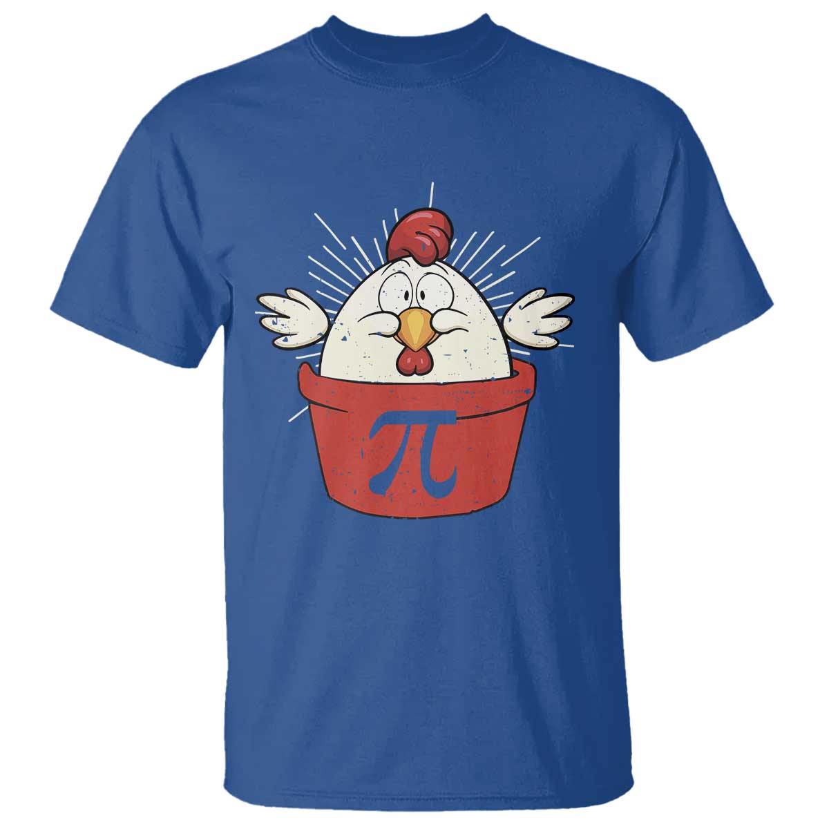 Funny Pi Day T Shirt Chicken Pot Pi Math Lover TS09 Royal Blue Print Your Wear