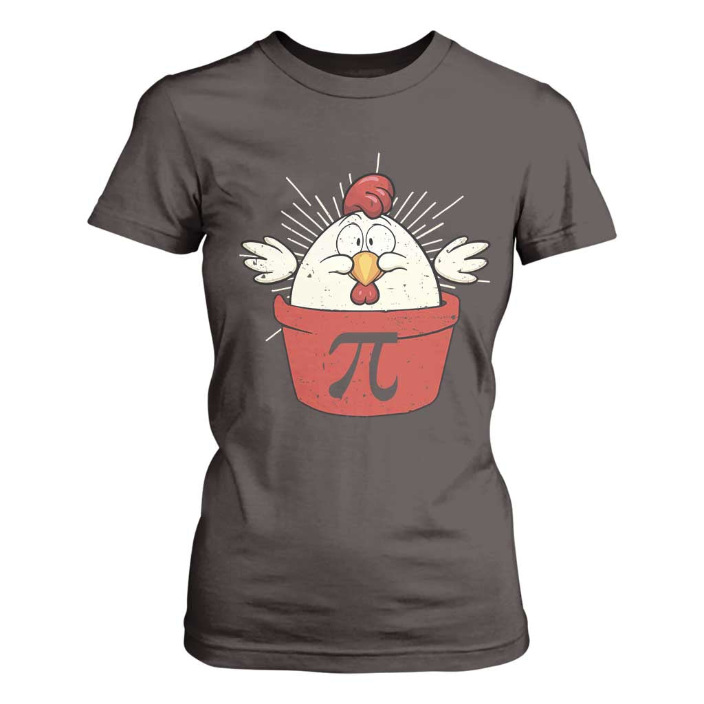 Funny Pi Day T Shirt For Women Chicken Pot Pi Math Lover TS09 Dark Chocolate Print Your Wear