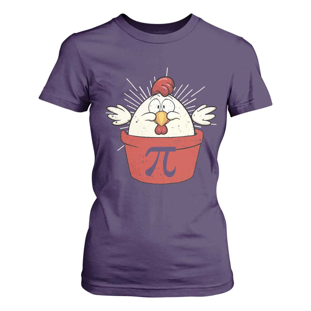 Funny Pi Day T Shirt For Women Chicken Pot Pi Math Lover TS09 Purple Print Your Wear