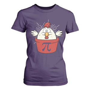 Funny Pi Day T Shirt For Women Chicken Pot Pi Math Lover TS09 Purple Print Your Wear