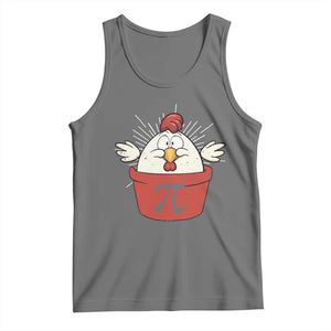 Funny Pi Day Tank Top Chicken Pot Pi Math Lover TS09 Black Heather Print Your Wear