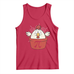 Funny Pi Day Tank Top Chicken Pot Pi Math Lover TS09 Red Print Your Wear