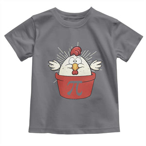Funny Pi Day Toddler T Shirt Chicken Pot Pi Math Lover TS09 Charcoal Print Your Wear
