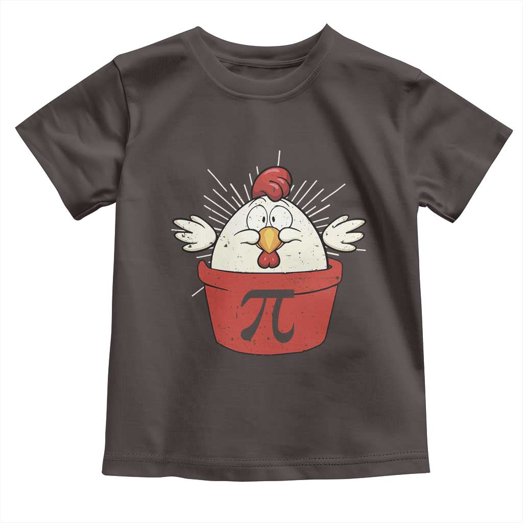 Funny Pi Day Toddler T Shirt Chicken Pot Pi Math Lover TS09 Dark Chocolate Print Your Wear