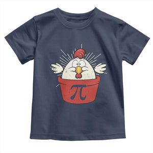 Funny Pi Day Toddler T Shirt Chicken Pot Pi Math Lover TS09 Navy Print Your Wear