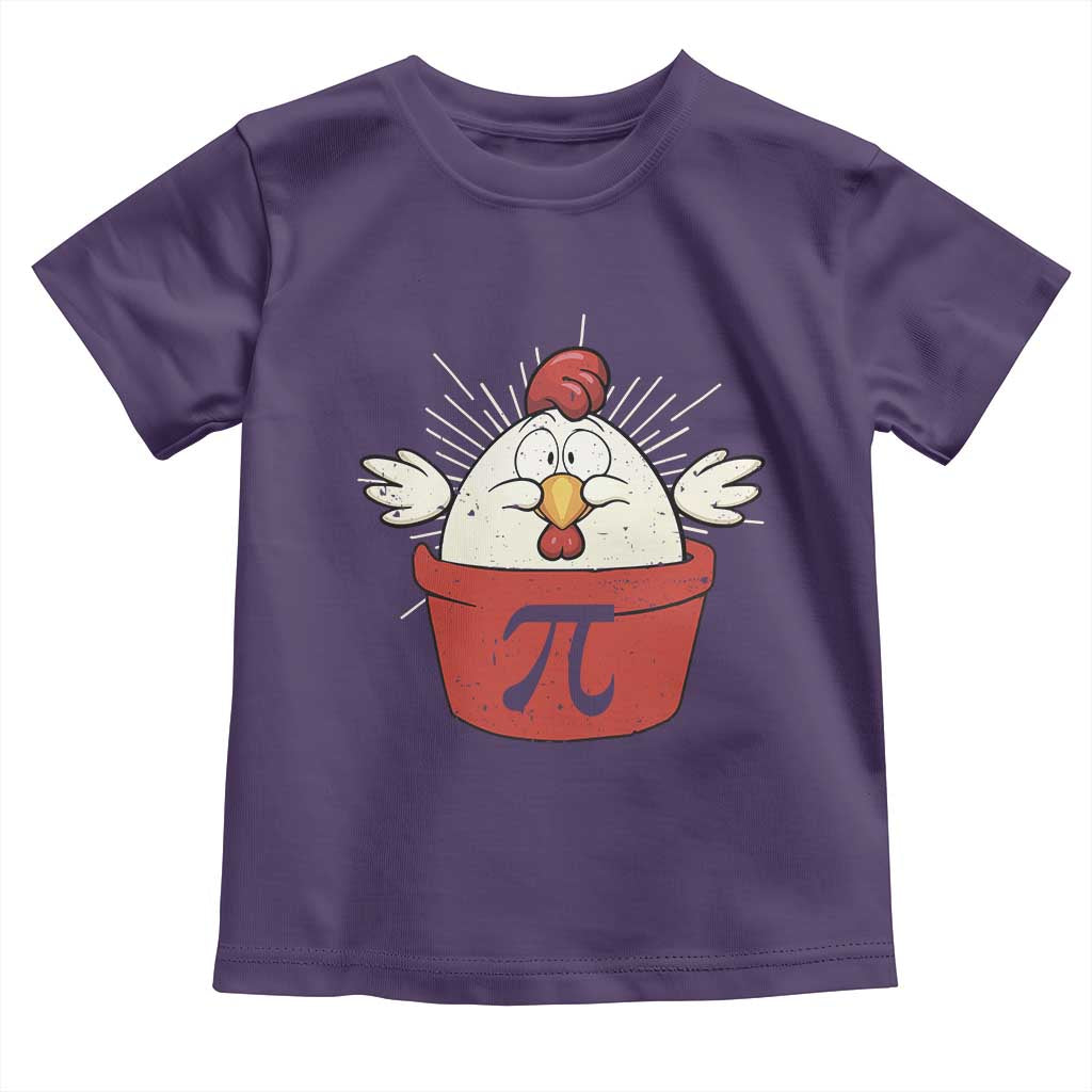 Funny Pi Day Toddler T Shirt Chicken Pot Pi Math Lover TS09 Purple Print Your Wear