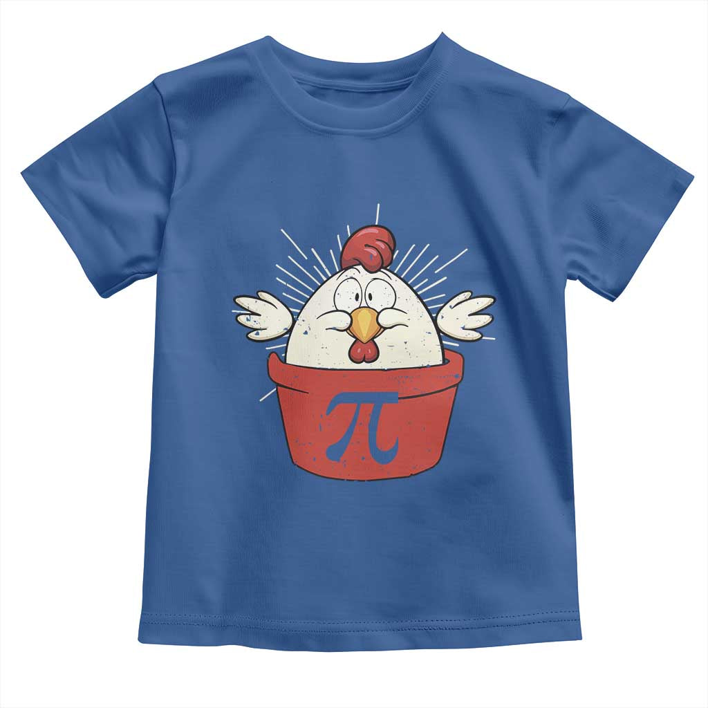 Funny Pi Day Toddler T Shirt Chicken Pot Pi Math Lover TS09 Royal Blue Print Your Wear
