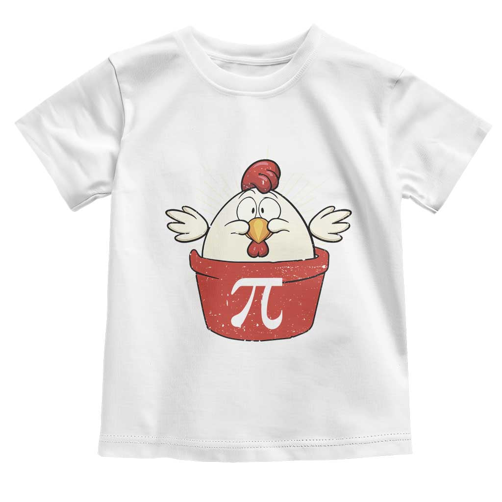 Funny Pi Day Toddler T Shirt Chicken Pot Pi Math Lover TS09 White Print Your Wear