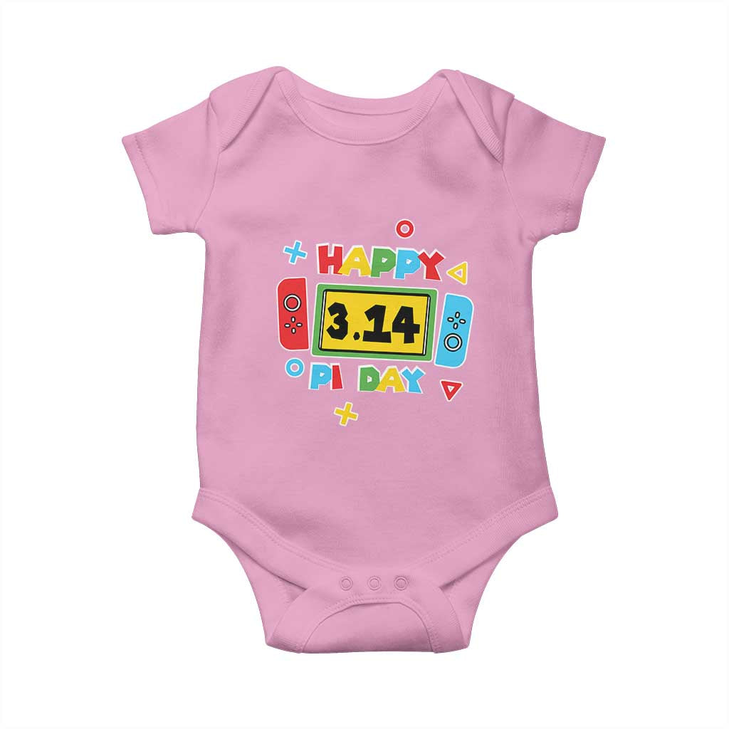 Funny Pi Day Baby Onesie Video Game Gamer Math Kids Boys Men TS09 Light Pink Print Your Wear