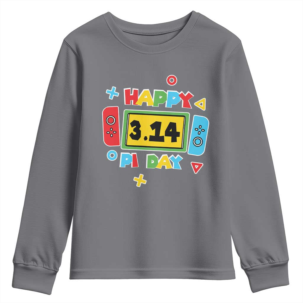Funny Pi Day Youth Sweatshirt Video Game Gamer Math Kids Boys Men TS09 Charcoal Print Your Wear