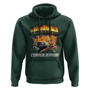 Funny Joke Meme Hemorrhoid Conqueror Hoodie TS09 Dark Forest Green Print Your Wear