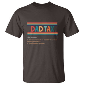 Funny Dax Tax Definition T Shirt Retro Father's Day TS09 Dark Chocolate Print Your Wear