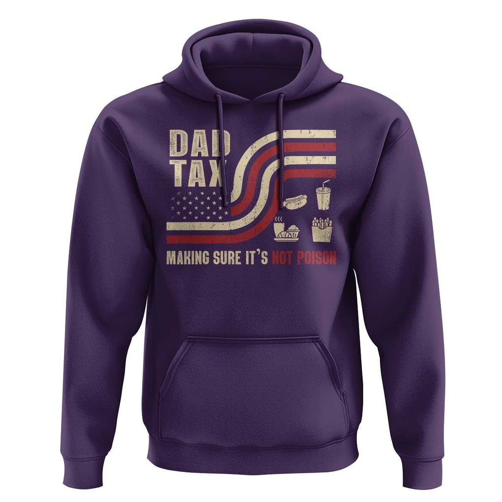 Dad Joke Hoodie Making Sure It's Not Poison USA Flag Patriotic Father's Day TS09 Purple Print Your Wear