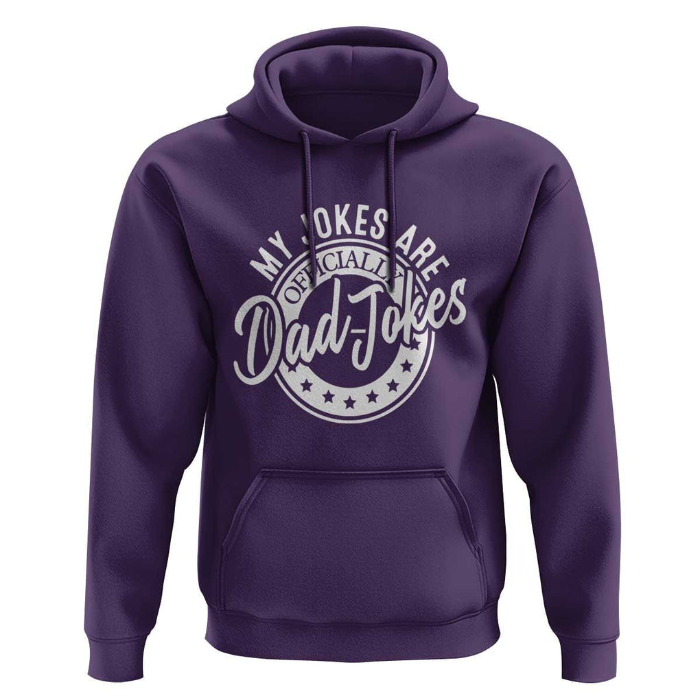 Funny My Jokes Are Officially Dad Jokes Hoodie TS09 Purple Print Your Wear