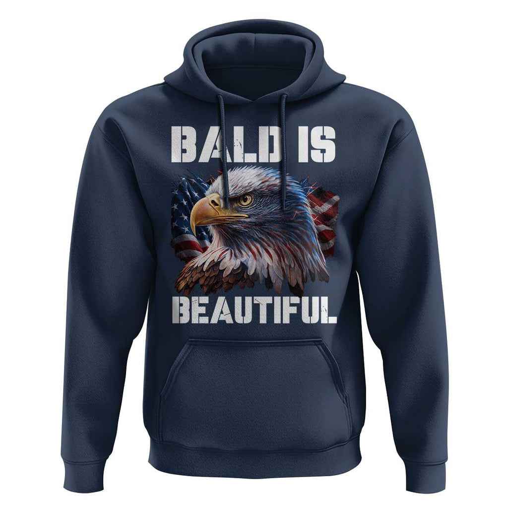 American Eagle Bald Is Beautiful Hoodie TS09 Navy Print Your Wear