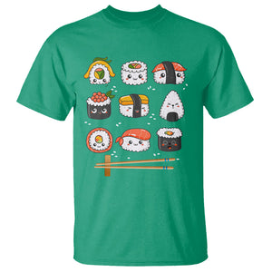 Kawaii Sushi Set Japanese Food Lover Anime Manga Rice T Shirt TS09 Printyourwear
