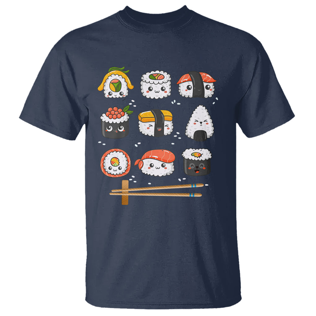 Kawaii Sushi Set Japanese Food Lover Anime Manga Rice T Shirt TS09 Printyourwear