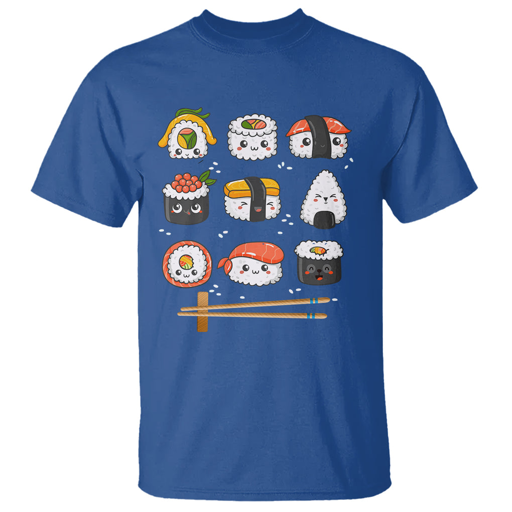 Kawaii Sushi Set Japanese Food Lover Anime Manga Rice T Shirt TS09 Printyourwear