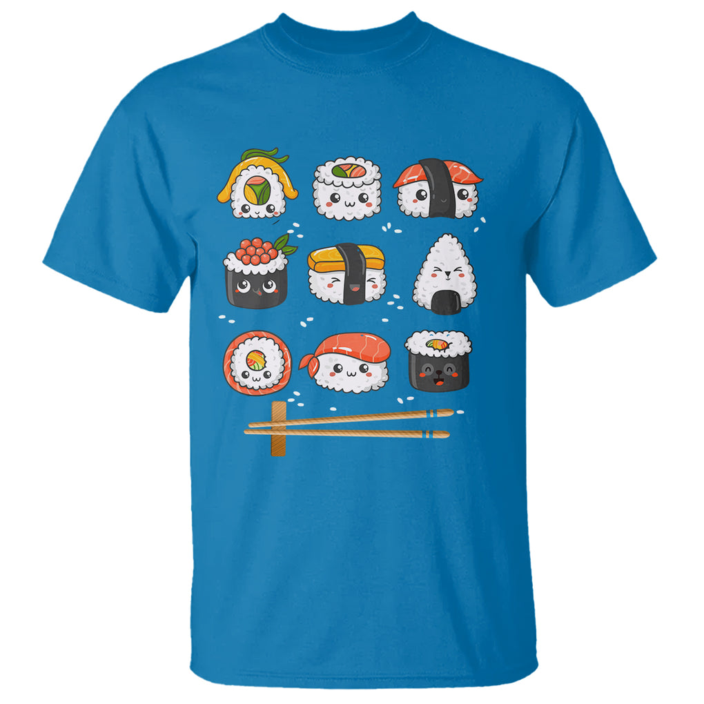Kawaii Sushi Set Japanese Food Lover Anime Manga Rice T Shirt TS09 Printyourwear