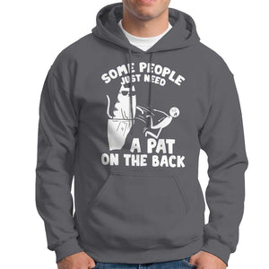 Some People Just Need A Pat On The Back Sarcastic Cat Lover Hoodie TS09 Charcoal Print Your Wear