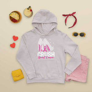Crush Breast Cancer Awareness Hoodie Bling High Heels Pink Ribbon TS09 Ice Gray Print Your Wear