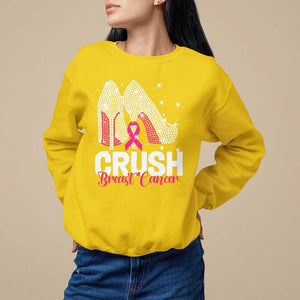 Crush Breast Cancer Awareness Sweatshirt Bling High Heels Pink Ribbon TS09 Daisy Print Your Wear