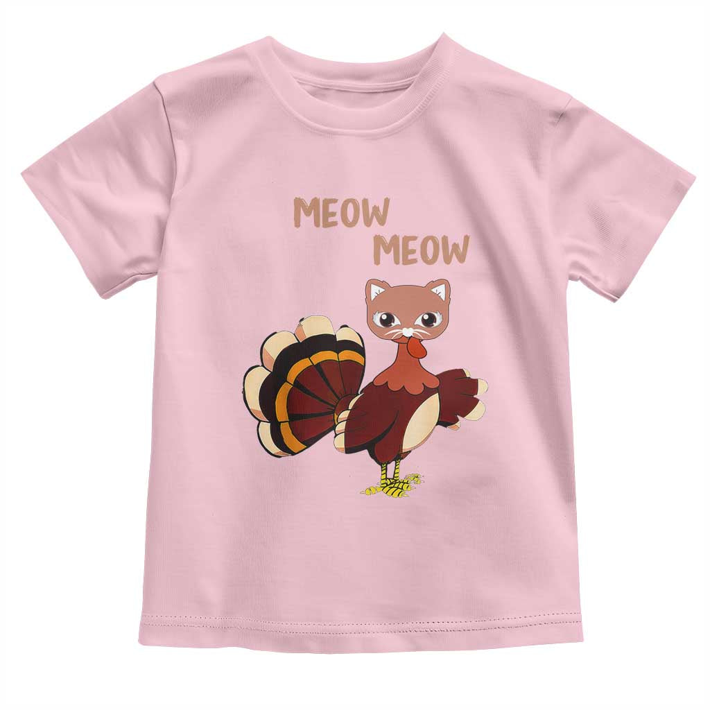 Thanksgiving Baby Shirt Funny Turkey Fake Meow Meow TS09 Light Pink Print Your Wear