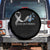 Pretty White Ribbon Butterfly Lung Cancer Awareness Spare Tire Cover TS09 No hole Black Print Your Wear