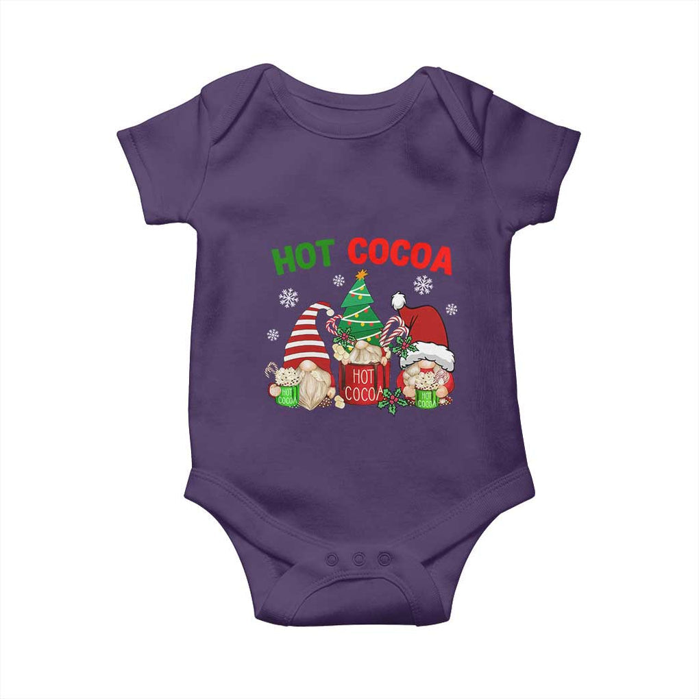 Hot Cocoa Gnomes Drink Hot Chocolate Watch Christmas Movies Baby Onesie TS09 Purple Print Your Wear