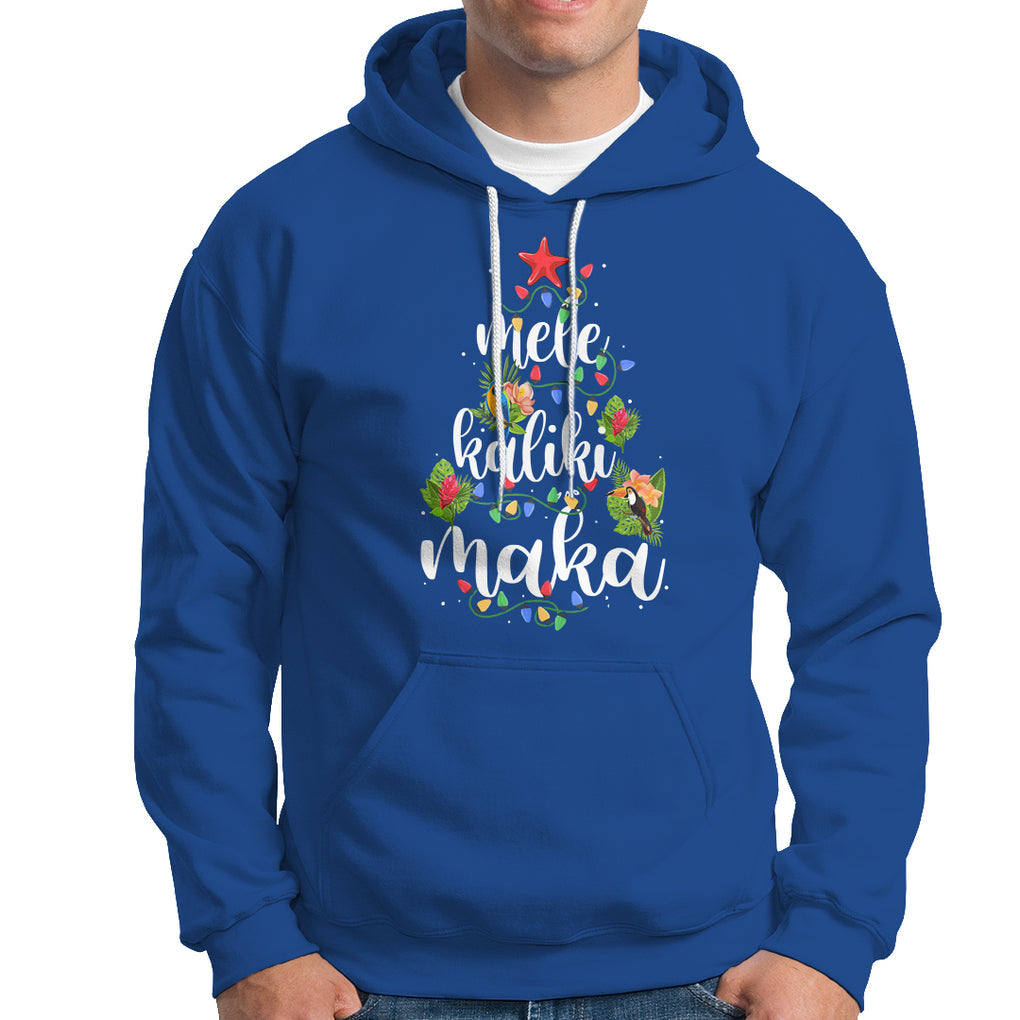 Mele Kalikimaka Hawaiian Christmas Tree Hoodie TS09 Royal Blue Printyourwear