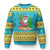 Xmas In Hawaii Ugly Christmas Sweater Flamingo Float Xmas Palm Tree Surfboard Cute Santa At Beach TS09 Hawaii Print Your Wear