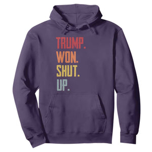 Funny Trump Won Shut Up 2024 Hoodie TS09 Purple Print Your Wear