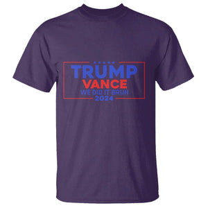 Trump Vance 2024 T Shirt We Did It Bruh We Won TS09 Purple Print Your Wear