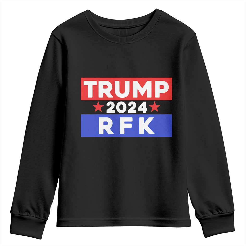 Trump RFK 2024 Youth Sweatshirt Kennedy Trump Won US President 2024 TS09 Black Print Your Wear