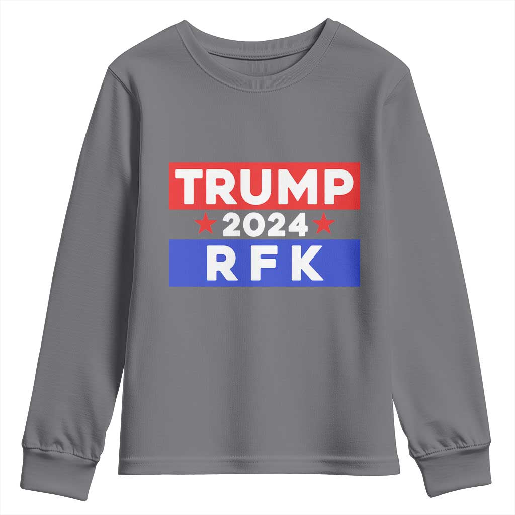 Trump RFK 2024 Youth Sweatshirt Kennedy Trump Won US President 2024 TS09 Charcoal Print Your Wear