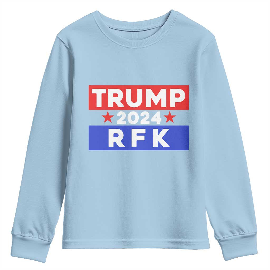 Trump RFK 2024 Youth Sweatshirt Kennedy Trump Won US President 2024 TS09 Light Blue Print Your Wear